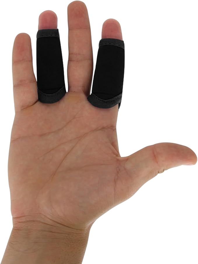 LIONTEK Single Finger Sleeve Pair - Sports Compression Finger Sleeve for BJJ, MMA, Basketball, Weight Lifting, and More