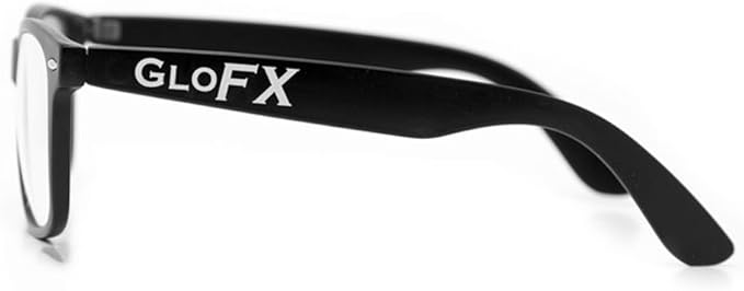GloFX Ultimate Diffraction Glasses - Matte Black - 3D Prism Rainbow Effect - Great Edm, Festival, Concert, Fireworks, Christmas Lights, and Rave Accessory - Matte Black Frames