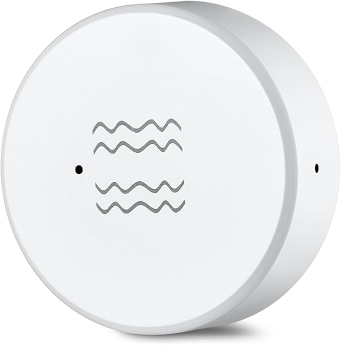 Haozee Smart Vibration Sensor Alarm, Real-time Monitoring, Door/Window Vibration Detection Alarm for Home Security, App Remote Control, Supports Home Assistant Zigbee2MQTT