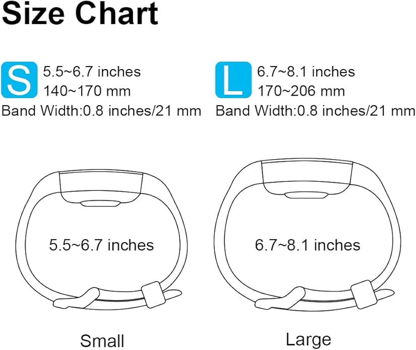 3 Pack Sport Bands Compatible with Fitbit Charge 2 Bands Women Men, Adjustable Replacement Straps Wristbands for Fitbit Charge 2 HR Small Large