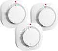 Smoke Detectors for Home,Photoelectric Wireless Fire Alarms Replaceable Battery Powered,Portable Smoke Alarm with Test/Mute Button,Attic Smoke Detector,3 Pcs(Battery Not Included)