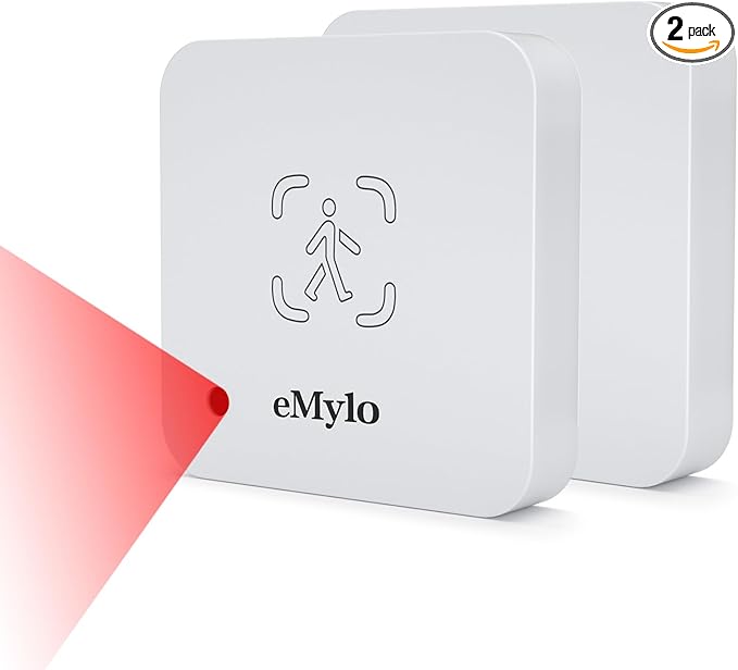 eMylo WiFi Human Presence Sensor 2 Pack, WiFi Millimeter Wave Radar Detection - No Hub Needed, 24/7 Smart Motion Detection for Home & Business, Compatible with TUYA/Smart Life(2.4 GHz Wi-Fi Required)
