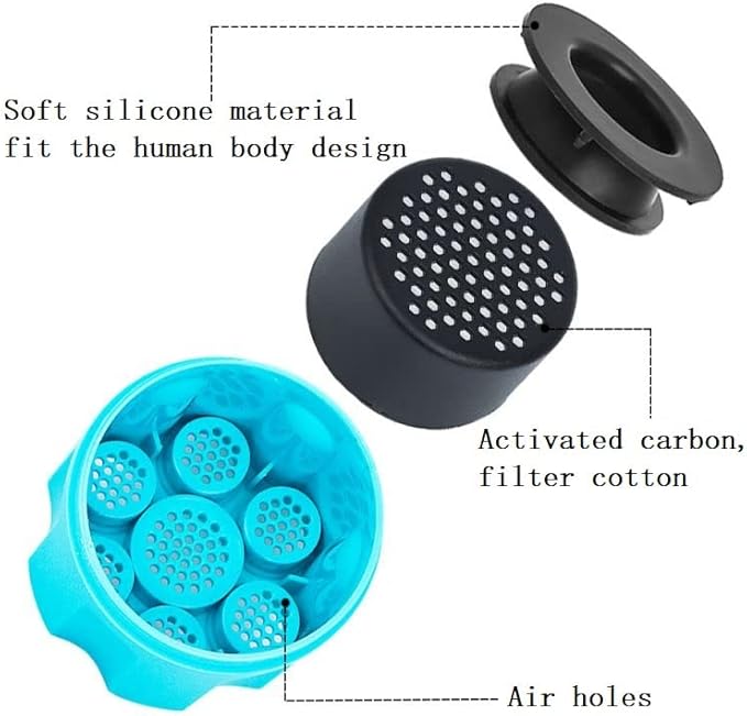 Personal Smoke Air Filter for Smoking Easy Exhale, Portable Home Office Car Air Purifier Protect Passive Second Hand Smoking Accessories Party Supplies (Blue) (Black)