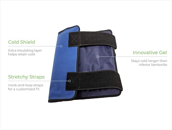 FlexiKold Standard, Half Size and Neck with Straps Gel Ice Cold Packs with Straps - Sizes: Large, Small, and Neck