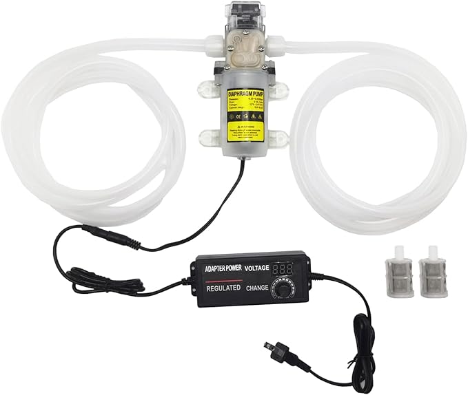 60W Liquid Transfer Pump, Water, Soft Drink, Wine Transfer Pump 110V Speed Adjustable Food Grade Self-Priming Pump for Pumping Beverages Filter with Tube, with Filter Screen 4-5L/Min