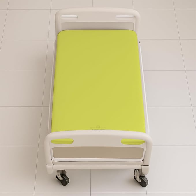 6 Pack Fitted Hospital Bed Sheets - Soft Microfiber Hospital Fitted Sheet - Hospital Bed Fitted Sheets (Yellow, 36" x 84" x 12")