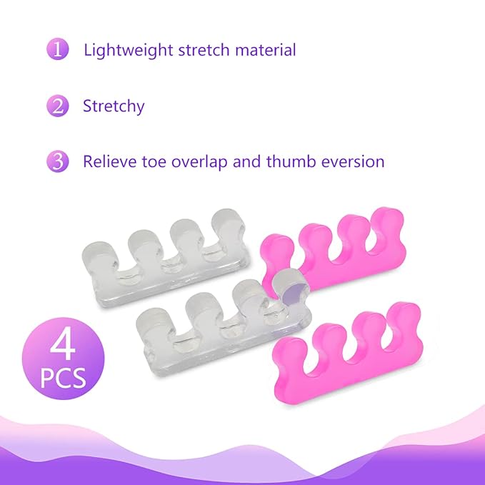 Toe Spacers for Women,Toe Separators for Women,Toe Separators Use for Separation of Toenails or Nails As Well As Relieve Orthopedic Bunion Symptoms