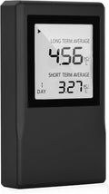 Radon Detector for Home, Allows Short and Long Term Monitoring of Radon Levels in The Air, Dual use for Hanging and Tabletop Placement, US Version-Pci/L,Radon Detector,Home Radon (Black)
