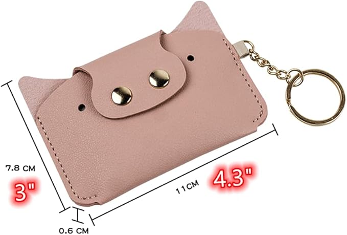Birth Control Pill Case/Wallet PU Leather Medicine Holder Cute with Keychain (Light Blue)