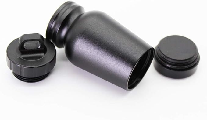Waterproof Aluminum Pill Holder with Keychain Outdoor Medicine Bottle Seal First Aid Drug Holder