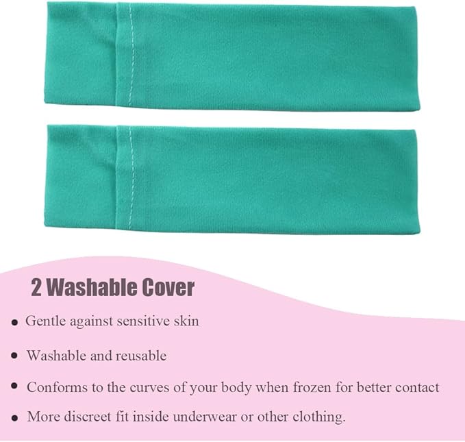 Perineal Cooling Pad for Postpartum Recovery, Extra Durable Gel Cold Packs for Hemorrhoids & C-Section Relief, 2 Reusable Ice Packs & 2 Washable Covers, New Mom Gift