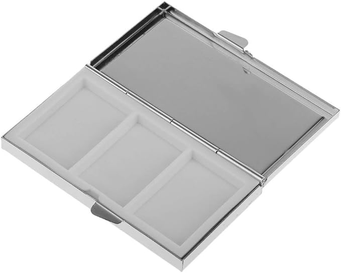 Mini Travel Metal Pill Box Medicine Organizer Container Tray Box Case Storage 3 Slot