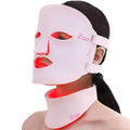 Red Light Therapy Mask for Face and Neck, 7 Colors with NIR Led Face Mask Light Therapy with Eye Protection and Remote, Rechargeable Ergonomic Design for True Anti-Aging Skincare at Home