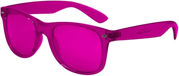 Magenta Color Therapy Glasses for Chakra Healing, Chromotherapy, and Mood