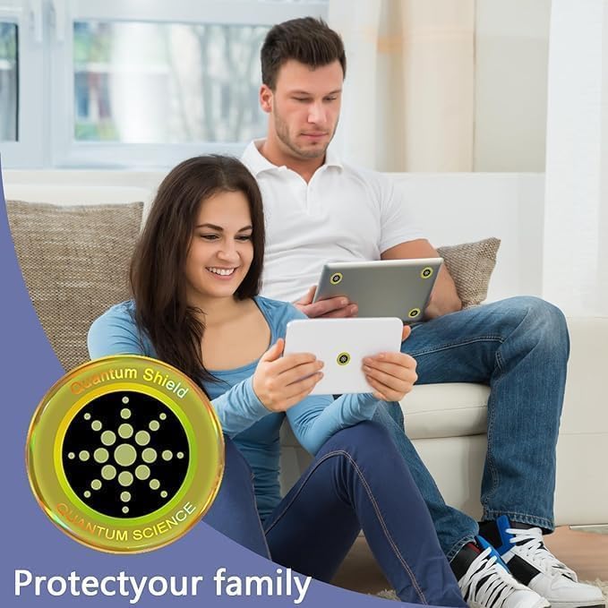 8 Pieces of Cell Phone Protection Neutralizers Stickers, Blockers Equipment Stickers for All Phones Tablets Laptops Computer WiFi All Devices Gold