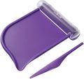 Pill Counting Tray with Spatula & Clear Chute Cover - Prescription Medication, Vitamin C E Fish Oil Dispenser Tool, Organiser Helper & Pill Box Companion for Filling