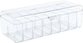 Bandaid Organizer Holder,Medicine Storage Box with Flip Cover,Multiple Compartments Band Aid Organizer,Bandaid Box for Elastic Bandage Wrap, Cotton Swabs(Clear)