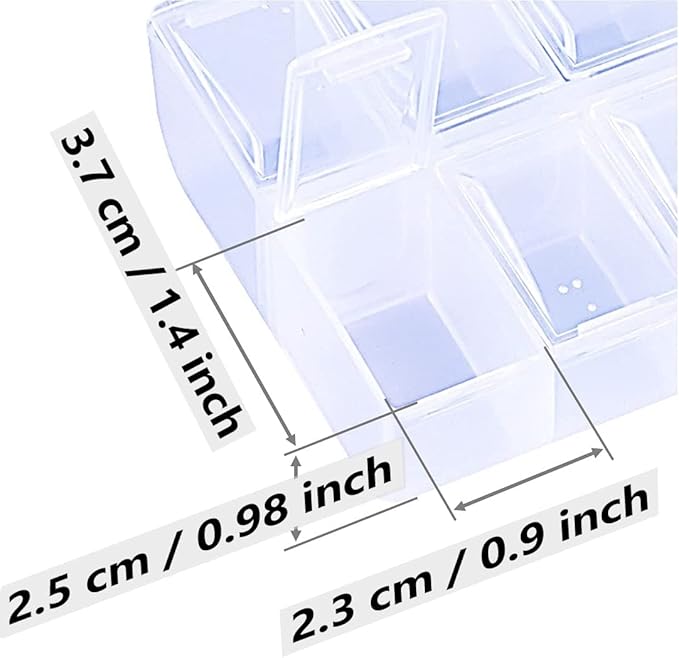 2 Pack OPP Clear Daily Pill Box Organizer, Weekly Pill Organizer 2 Times a Day for Pills, Supplements and Medication, Am Pm Pill Organizer 7 Day, Pill Box 7 Day - 6.7 x 3.2 x 1 inch