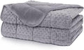 Weighted Blanket Twin 12lbs for Adult(48"×72",Gray) Breathable Soft Minky Weighted Throw Blanket for All Season,Heavy Blanket with Premium Glass Beads