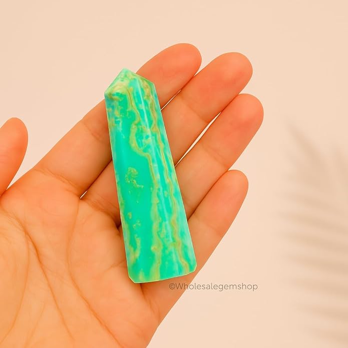 WholesaleGemShop 3 Inch Gemstones Obelisk Tower Jumbo Facet Aura Rock Crystal Natural Polished Earth Wand Spirit