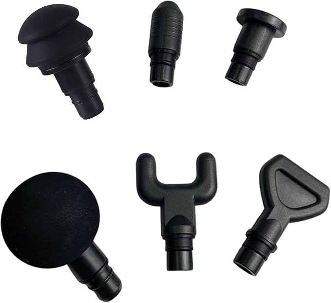 Wokyo 6 PCS Massage Gun Heads Kit, Replaceable 18 mm Massager Gun Attachments, Plug and Play 6 Different Muscle Massager Heads for Full-Body Muscle Relaxation(6 Packs Combo Head Kit)