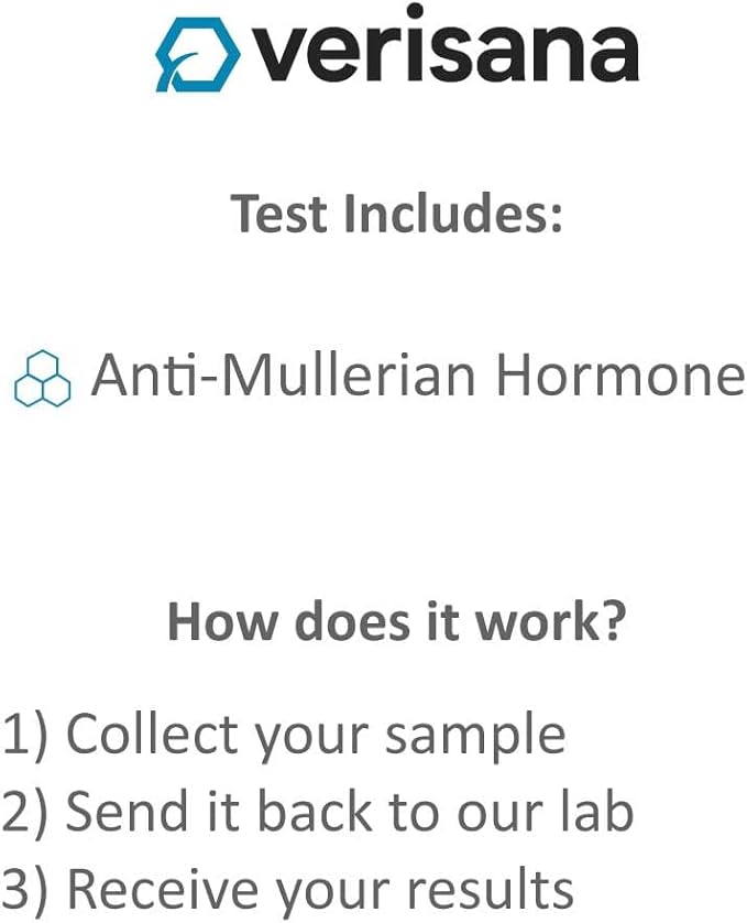 AMH Test for Women – Check Your Anti-Mullerian Hormone Levels – Essential for Women’s Fertility Insight – Convenient Home Testing – Analysis by CLIA-Certified Lab – Verisana