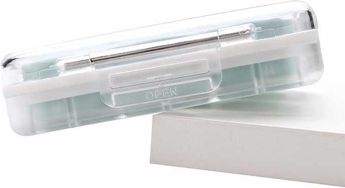RICHCEE 10 Compartments Daily Pill Organizer for Pocket Purse,Daily Portable Pills Fish Oil/Vitamin/Supplement Box (Blue)