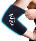 Hilph Elbow Ice Sleeve Arm Ice Packs for Injuries Reusable, Flexible Gel Cold Compression Sleeve for Tennis Elbow, Golfers, Tendinitis Pain Relief, Small, Black