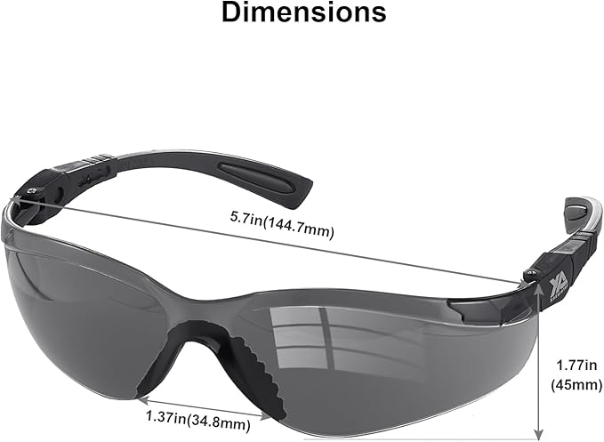 xaegistac Shooting Glasses Anti-fog Shooting Range Eye Protection, Adjustable Safety Glasses with Zipper Hard Case