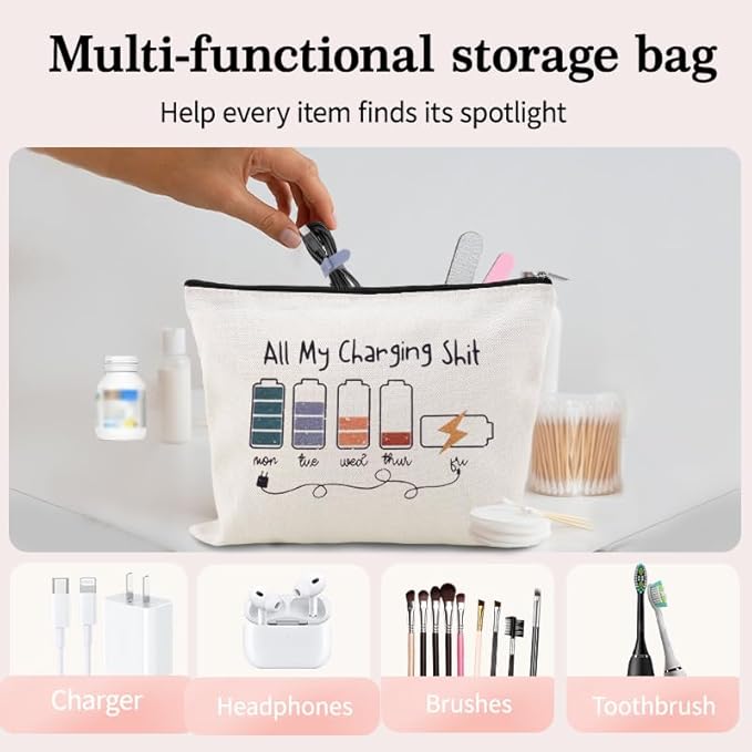 Small Charging Pouch for Travel Cord Storage Organizer Pouch Bags Silicone Reusable Data Cable Ties Earphone Holder Bag Plug Charger Case Bag Camping Charge Pouch Charger Electronic Gift Bags for Cord