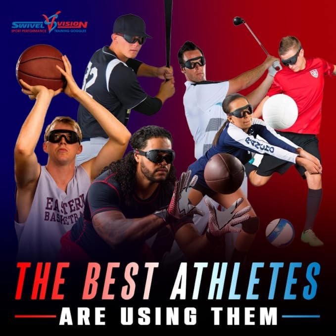 Sports Training Goggles - Ages 5 & Up | Adjustable Strap, Lightweight Design | Boosts Focus, Reaction Time & Performance for Baseball, Softball, Basketball, Football, Hockey, Lacrosse & Soccer