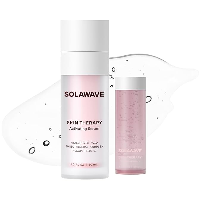 SolaWave Skin Therapy Activating Serum with 1 Refill | Enhance Red Light Therapy Wand Results | Hydrating Skincare for Microcurrent Galvanic Current