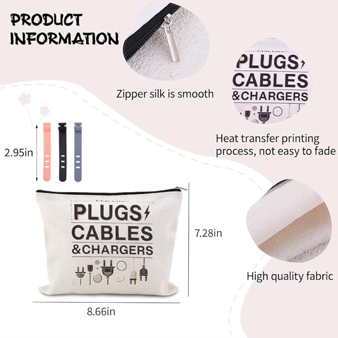 Charging Cable Organizer Pouch Bag Travel Elastic Silicone Cable Straps Cord Organizer Anti Loss Portable Earphone Plug Charger Storage Bag Data Cables Protector Cover Charge Cord Tie Wraps Protection