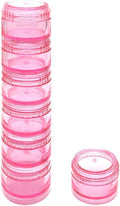 HaiSea Weekly Travel Pill Planner-Monthly Pill Organizer, Daily Month Pill Box-Separate AM/PM Compartments Colors Vary (Pink)