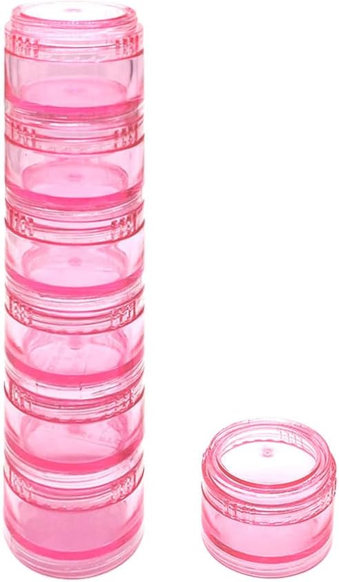 HaiSea Weekly Travel Pill Planner-Monthly Pill Organizer, Daily Month Pill Box-Separate AM/PM Compartments Colors Vary (Pink)