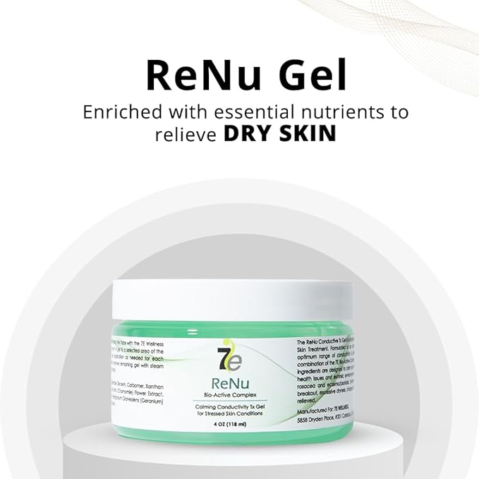 7eWellness Myolift ReNu Conductive Gel for Microcurrent, Renu Microcurrent Conductive Gel for Face Dry Skin(4oz / 118ml)