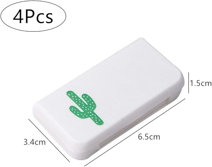 4 Pcs Daily Pill Box Case Waterproof Medicine Organizer Vitamin Holder Mini Pill Medicine Container for Travel Use