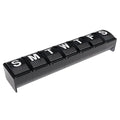 EZY DOSE Weekly (7-Day) Pill Organizer, Medicine Planner with Large Compartments for Easy Pill Removal, BPA-Free Vitamin Box, Travel-Friendly Pill Case, Durable & Portable, Black