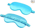 Soft Silk Sleep Eye Masks Lightweight Eye Cover Eyeshade for Night Sleeping with Elastic Strap Lake Blue