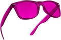 Magenta Color Therapy Glasses for Chakra Healing, Chromotherapy, and Mood
