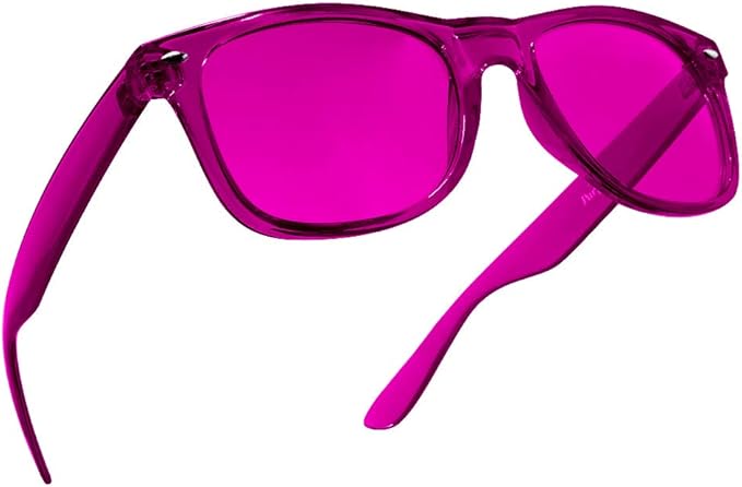 Magenta Color Therapy Glasses for Chakra Healing, Chromotherapy, and Mood