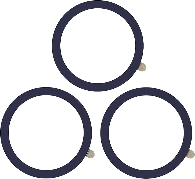 TENOC Universal Metal Ring Sticker for Magnetic Charger Compatible with iPhone/Samsung/Android All Cellphones, Magnetic Mount/Phone Holder Conversion Accessories, 3Pcs, Navy Blue