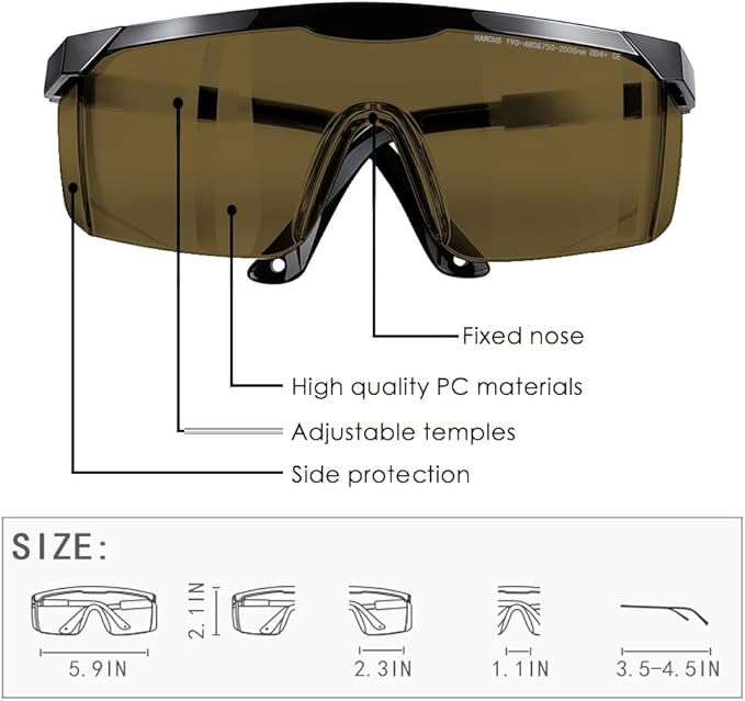 Laser Safety Glasses Red Light Therapy Goggles UV Blocking Laser Glasses for Laser Cosmetology Operator Eye Protection