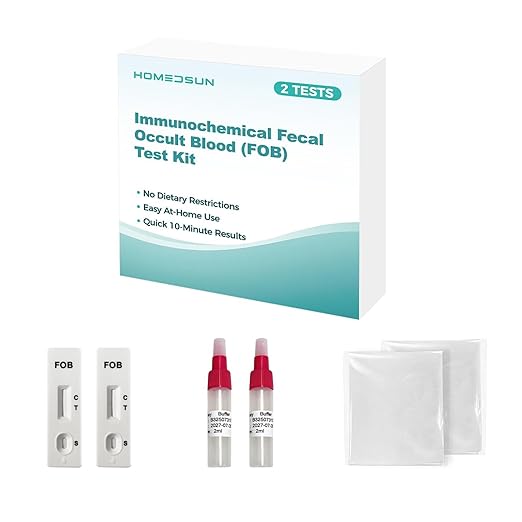 2 Pack Immunochemical Fecal Occult Blood (iFOB) Screening Kit Easy to Use at Home Colorectal Health Test