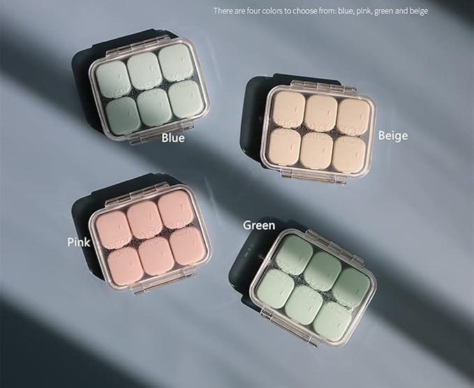 Pill Organizer Weekly A Set with 10 Small Pill Box, WOWHOUSE Daily Pill Case Free Combination Use (Green)