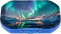 This Portable Northern Lights Pattern 6-Compartment Pillbox Can Be Placed in A Pocket Or Wallet to Store Vitamins, Medicines Fish Oil Health Supplements Other Medications.