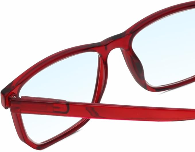 Calabria R861 Rectangular Blue Light Blocking Reading Glasses Men Women Trendy Eyeglass Work Gaming Computer Readers w/Case