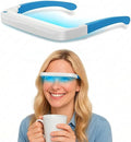 Light Therapy Glasses, Blue-White UV-Free Light Therapy Lamp, Portable Daylight Lamp, Wearable Sunlight Lamp, Boost Energy, Relief for Sleep Problems, Jet Lag, Equivalent to 10000 Lux