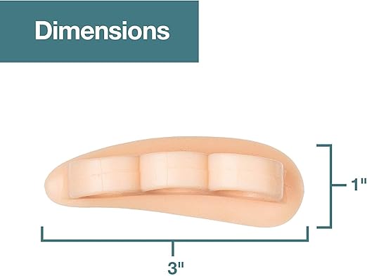 ZenToes Hammer Toe Corrector for Women & Men | Triple Loop Gel Toe Spacers & Separators | Realign Bent, Crooked, Curled, Claw, Hammertoes | Soft Support for Straightening | 4 Pack, Beige