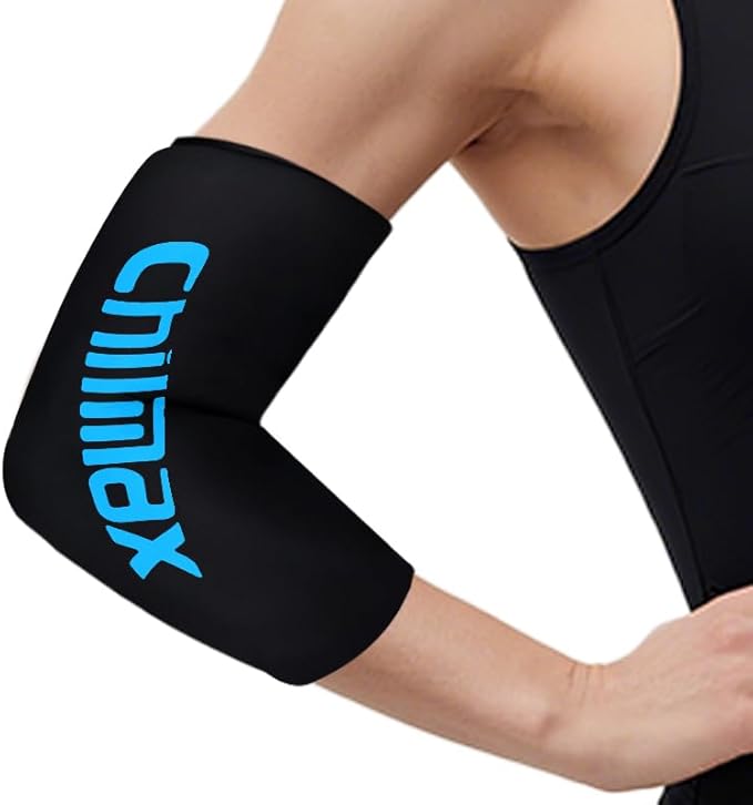 Elbow Ice Pack Wrap Compression Sleeve Pain Relief, Tennis Elbow & Golfers Arm Cold Hot Packs Brace,Reusable Gel Ice Sleeve for Knee Calf Ankle Thigh Injurie,Fits Left/Right (S)